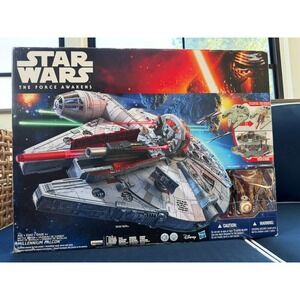 Star Wars The Force Awakens Battle Action Millennium Falcon NIB Hasbro 2015